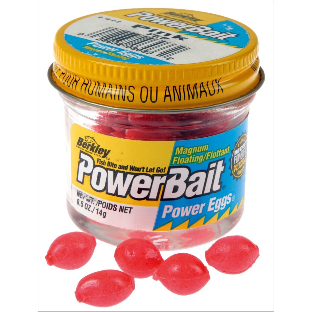 Berkley PowerBait Power Eggs Floating Magnum Fishing Bait, Pink with Garlic Scent, Irresistible Scent & Flavor, Natural Presentation, Ideal for Trout, Steelhead, Salmon and More