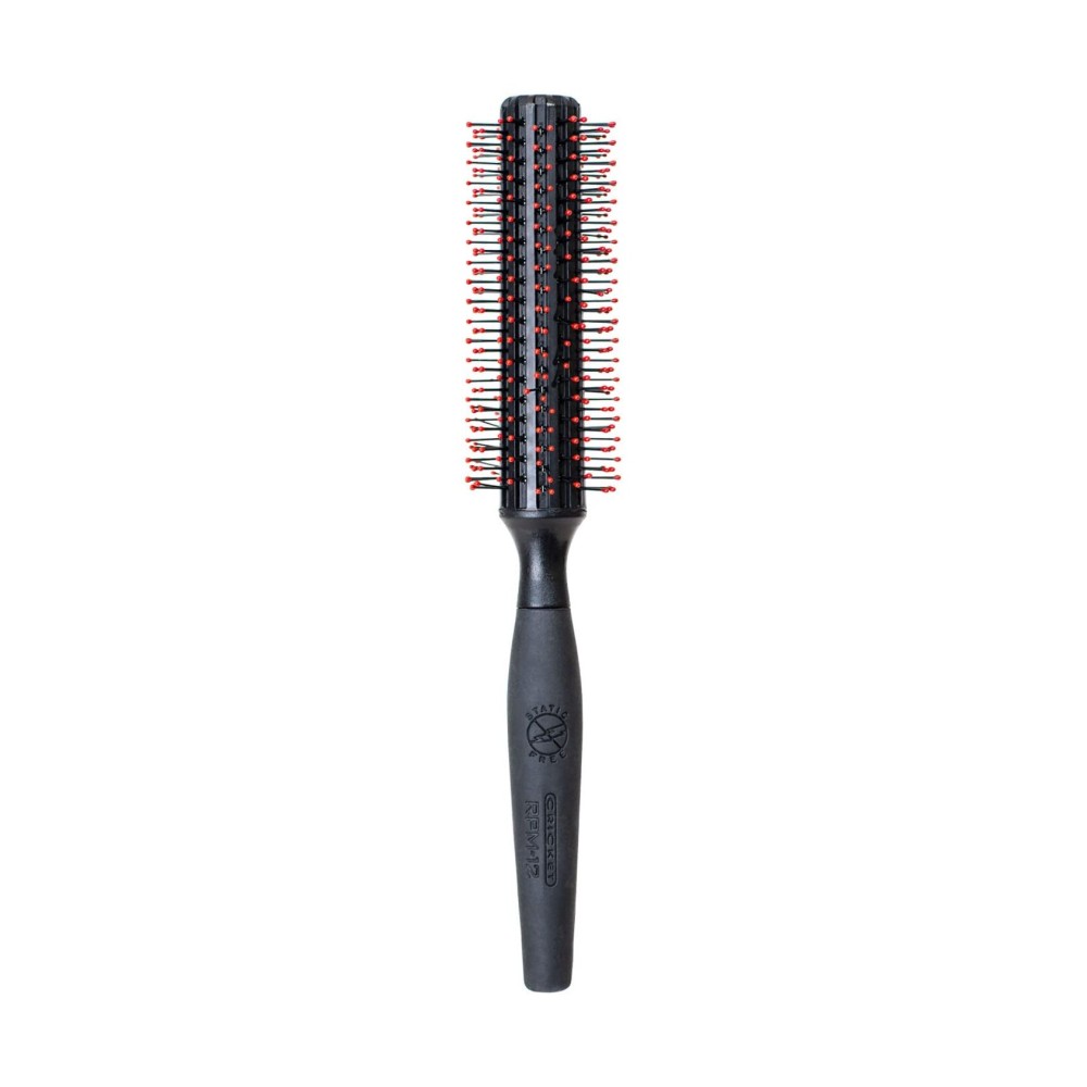 Cricket Static Free RPM 12 Row Round Hair Brush - Curling, Blow Drying, Detangling and Styling Wet or Dry, Suitable for All Hair Types