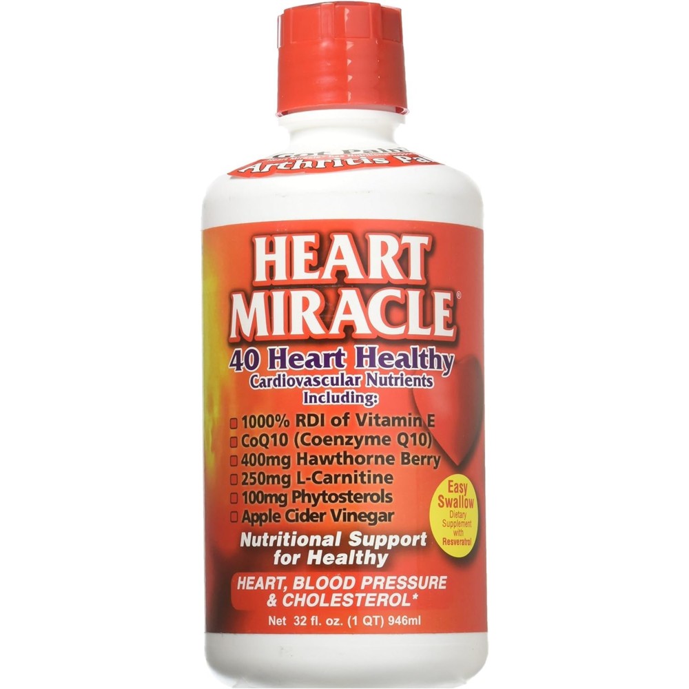 Century Systems - Heart Miracle, Nutritional Supplement for Blood Pressure, Cholesterol, and Cardiovascular Support, 32 Ounce Liquid, 16-32 Servings