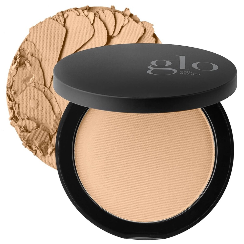 Glo Skin Beauty Pressed Base Powder Foundation Makeup (Golden Dark) - Flawless Coverage for a Radiant Natural, Second-Skin Finish