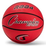 Champion Sports Rubber Intermediate Basketball, Heavy Duty - Pro Style Basketballs Premium Basketball Equipment, Indoor Outdoor - Sports Education Supplies (Size 6, Red)