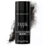 Toppik Hair Building Fibers, Black, 27.5g Fill In Fine or Thinning Hair, Instantly Thicker, Fuller Looking, 9 Shades for Men & Women, Keratin Protein Formula
