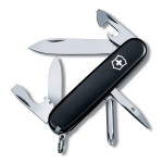 Victorinox Tinker Swiss Army Knife, 12 Function Swiss Made Pocket Knife with 2 Blades (Large and Small), Screwdriver and Wire Stripper - Black