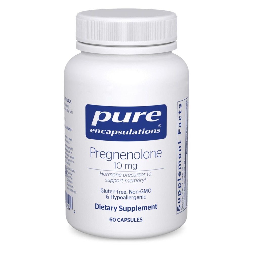 Pure Encapsulations Pregnenolone 10 mg - Support Memory & Hormone Balance* - Hormone Precursor - Gluten Free & Non-GMO - 60 Capsules
