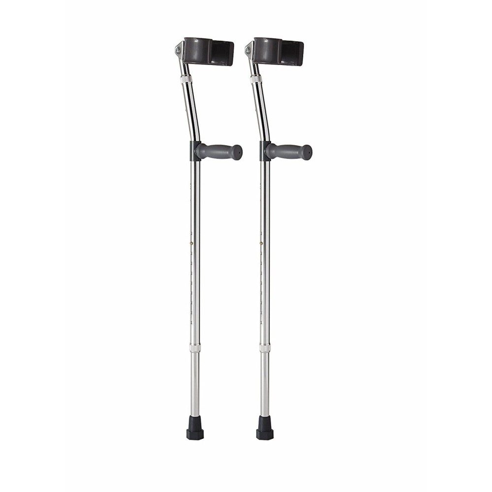 Medline Aluminum Forearm Crutches, Adult, Cuff Size 4, Pack of 2