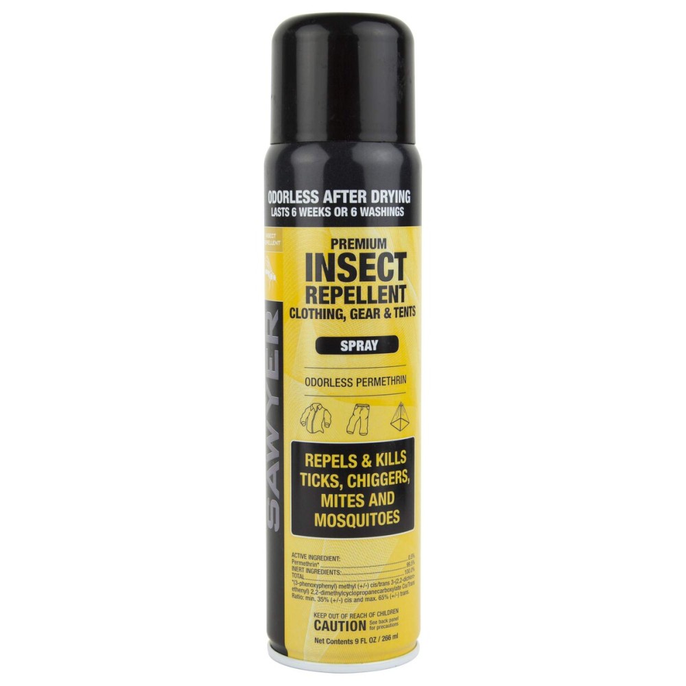 Sawyer Products SP602 Premium Permethrin Clothing Insect Repellent Aerosol Spray, 9-Ounce (Packaging may vary)