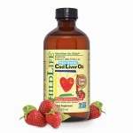 CHILDLIFE Essentials Cod Liver Oil for Kids - Liquid Arctic Cod Liver Oil for Babies 6+ Months, Toddlers, & Kids, Added DHA, EPA, Omega-3 Fatty Acids - Strawberry, 8 fl oz