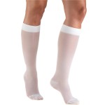 Truform Sheer Compression Stockings, 15-20 mmHg, Women\'s Knee High Length, 20 Denier, White, Large