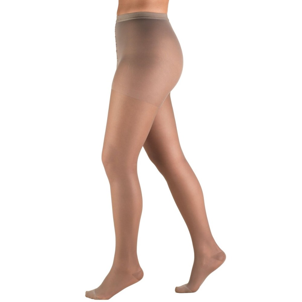 Truform 15-20 mmHg Compression Pantyhose, Sheer 20 Denier Women\'s Shaping Tights, Taupe, Medium