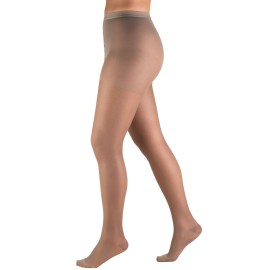 Truform 15-20 mmHg Compression Pantyhose, Sheer 20 Denier Women\'s Shaping Tights, Taupe, Medium