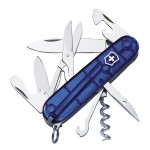 Victorinox Climber Swiss Army Knife, 14 Function Swiss Made Pocket Knife with 2 Blades, Corkscrew and Screwdriver - Sapphire