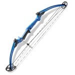 Genesis Archery Original Compound Bow with Adjustable Riser, 15-30 Draw Length, 10-20 lb Draw Weight, All Skill Levels, Draw Hand - Left, Blue