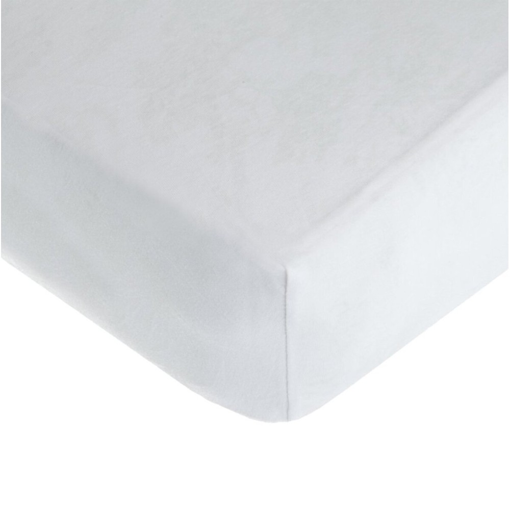 American Baby Company Supreme 100% Natural Cotton Fitted Crib Sheet 52 x 28, Enhanced Thickness for Soft, Breathable & Hypoallergenic Jersey Comfort, White, Neutral for Boys & Girls