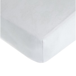 American Baby Company Supreme 100% Natural Cotton Fitted Crib Sheet 52 x 28, Enhanced Thickness for Soft, Breathable & Hypoallergenic Jersey Comfort, White, Neutral for Boys & Girls