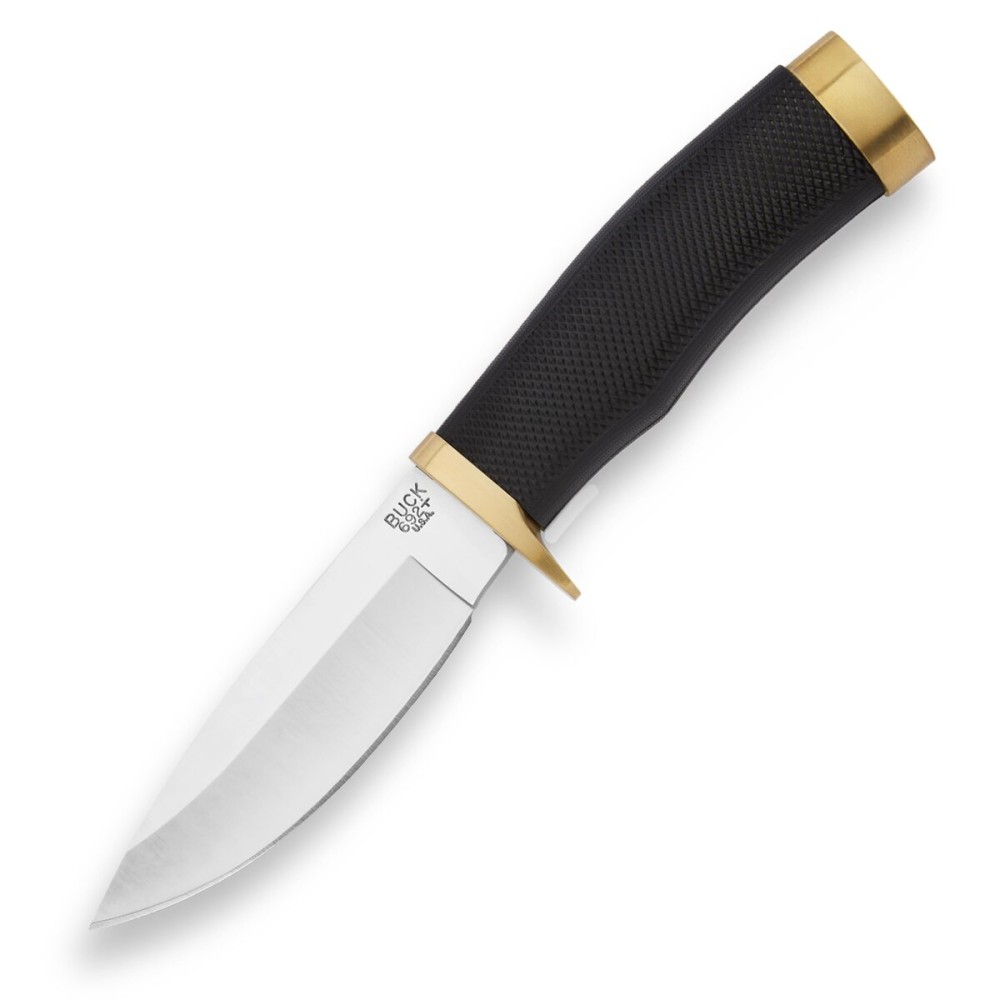 Buck Knives 692 Vanguard Hunting Knife, 4-1/4 Fixed Blade, Full Tang Design, Rubber Handle, 420HC Stainless Steel Drop Point Blade, Sheath Included, Knife Made in the USA, 6.6 oz