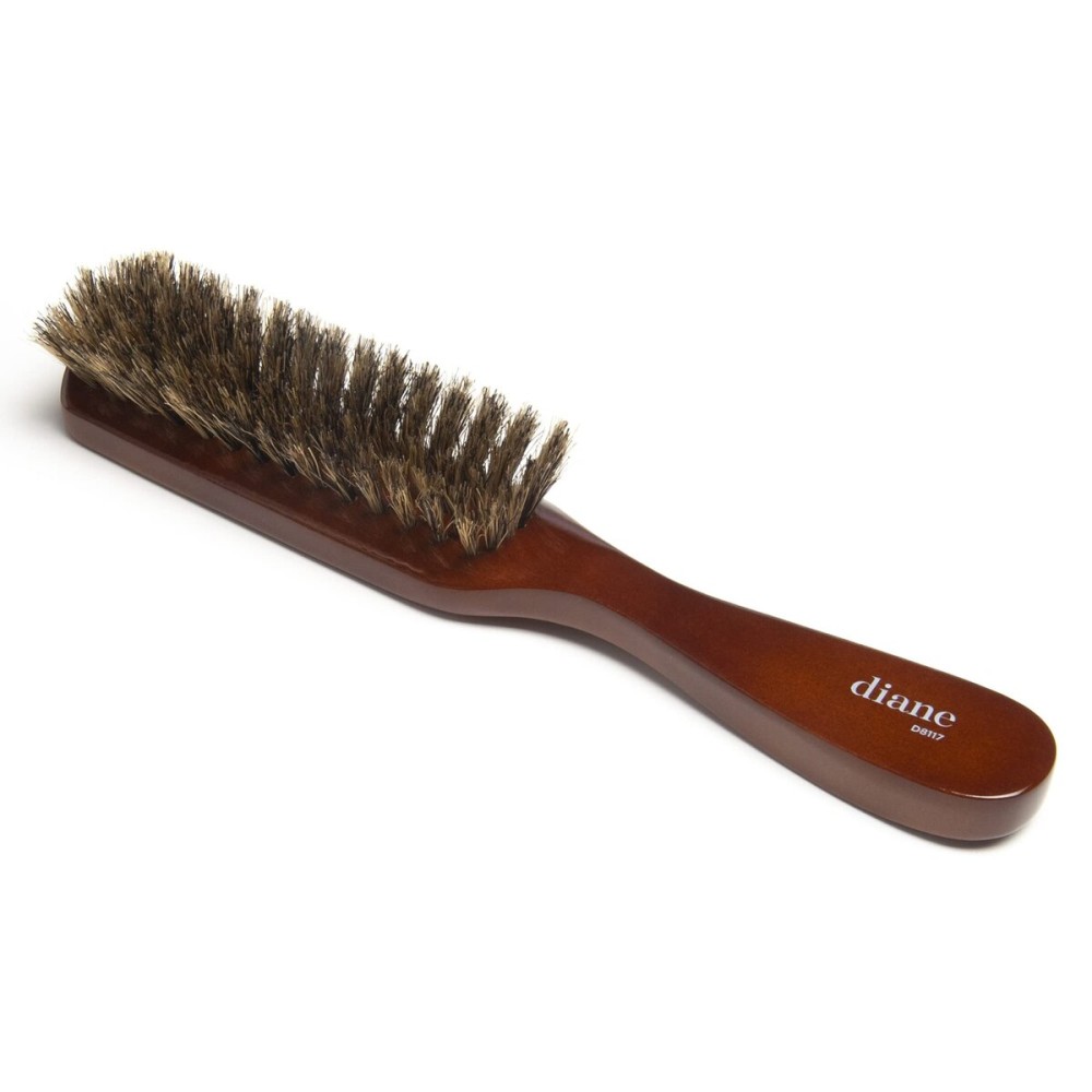 Diane Premium 100% Boar Bristle Styling Brush for Men and Barbers - Medium Bristles for Thick Coarse Hair - Use for Detangling, Smoothing, Wave Styles, Soft on Scalp, Restore Shine and Texture