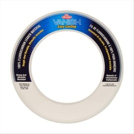 Berkley Vanish Leader Material Coil, Clear, 40lb | 18.1kg, 30yd | 27m Fluorocarbon Fishing Line, Suitable for Saltwater Environments