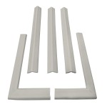Cardinal Gates KEPK Large Hearth Pad Kit - Fireplace Baby Proofing - Adhesive Backed Fireplace Bumpers for Babies - 12.5 Feet of Padding with 3 Straight Pieces & 2 Corners - Made in The USA - Taupe