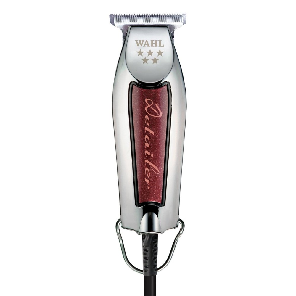 Wahl Professional Detailer Trimmer, Burgundy, Adjustable T-Blade, Corded Lightweight Rotary Motor, Includes 3 Guides and Accessories