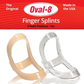 3-Point Products Oval-8 Finger Splints for Arthritis, Trigger Finger or Thumb, and Other Finger Conditions, Size 4 (Pack of 1)