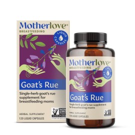 Motherlove Goats Rue (120 Liquid caps) Lactation Supplement for Breast Tissue Development & Supporting Breast Milk Supply -Non-GMO, Organic Herbs, Vegan, Kosher, Soy-Free