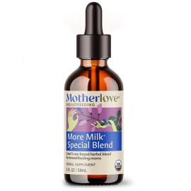 Motherlove More Milk Special Blend (2 Ounce Tincture) Herbal Lactation Supplement w/Goats Rue to Build Breast Tissue & Support Breast Milk Supply-USDA Certified Organic, Vegan, Kosher, Soy-Free