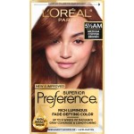 L\'Oreal Paris Superior Preference Luminous Fade-Defying Permanent Hair Color, Hair Dye For Up to 9 Weeks of Radiance, Medium Amber Copper Brown 5.5AM, 1 Hair Dye Kit