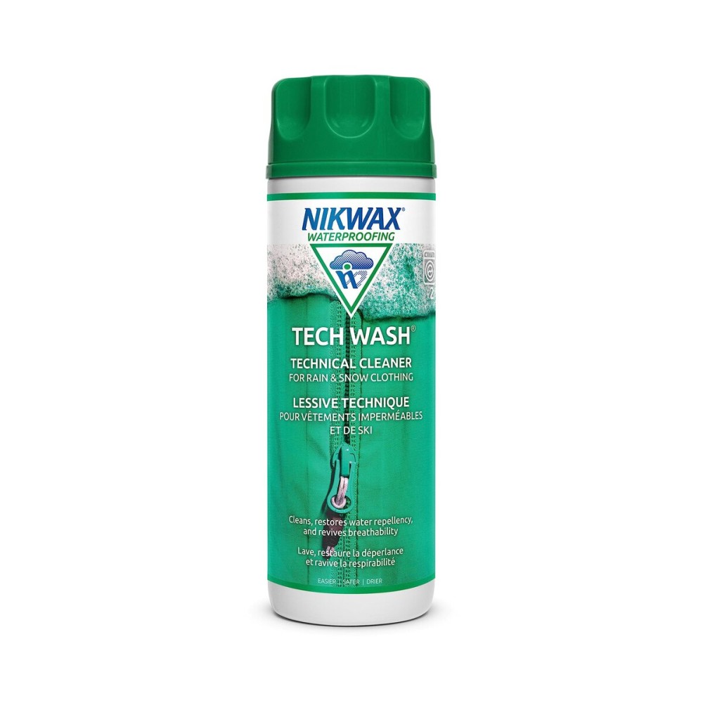 Nikwax Tech Wash,10 fl. oz., Nikwax Tech Wash Technical Cleaner for Jackets and Outerwear, Restores Waterproofing in Rain, Ski, and Snow Gear, Safe for Gore-Tex and DWR