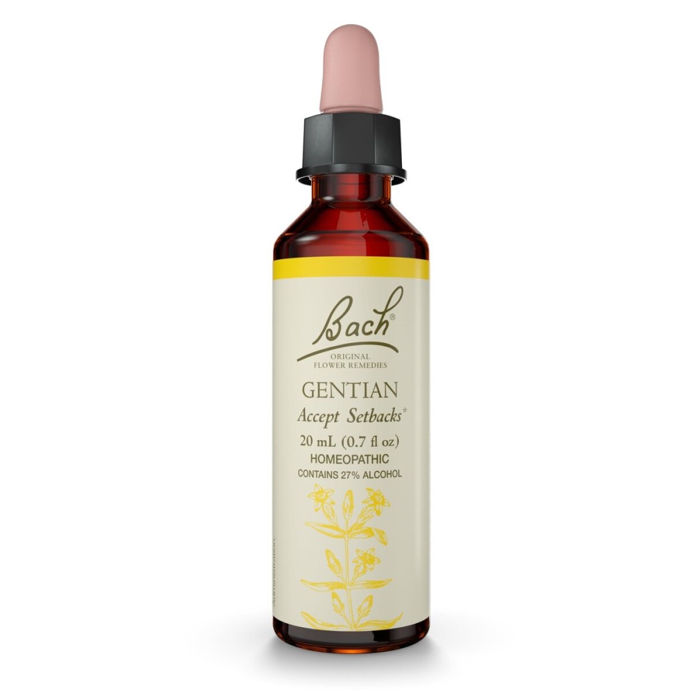Bach Original Flower Remedies, Gentian - Accept Setbacks - Natural Homeopathic Flower Essence for Emotional Balance - Vegan, Gluten Free, Sugar Free - 20mL Dropper