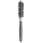 Olivia Garden Ceramic + Ion Round Thermal Hair Brush - Not Electrical - Professional Blowout Brush for Normal to Thick Hair - 0.75-Diameter Barrel - White and Grey - CI-20