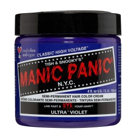 MANIC PANIC Classic Ultra Violet Semi Permanent Hair Color - Blue-Toned Purple Hair Dye for Women & Men That Lasts 4-6 Weeks - Vegan, Ammonia & Cruelty-Free - Create & Mix Custom Shades (4oz)