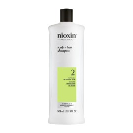 Nioxin Scalp + Hair Thickening System 2 Shampoo | For Natural or Untreated Hair with Progressed Thinning | With Niacinamide and Biotin | 16.9 Fl oz.