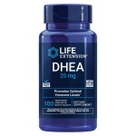 Life Extension DHEA 25 mg - Hormone Balance Supplement, Memory, Muscle Health, Bone Health, Mens Health, Womens Health, Gluten-Free, Non-GMO, Vegetarian, 100 Dissolve-in-Mouth Tablets