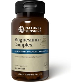 Natures Sunshine Magnesium Complex - High Potency Magnesium Supplement with Citrate & Malate for Relaxation, Optimal Absorption, Muscle Function, Energy Production - 50 Servings (100 Capsules)