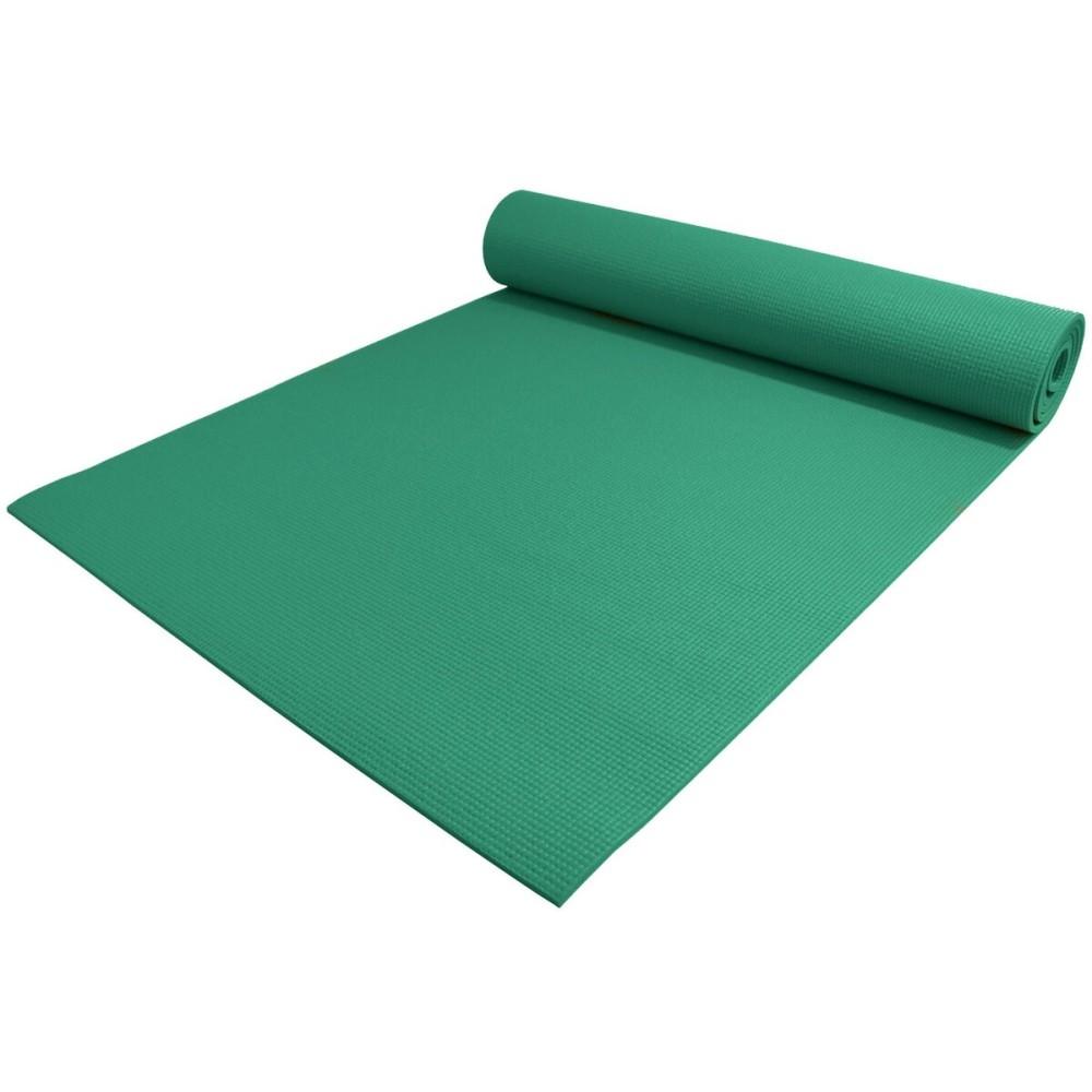 YogaAccessories 1/4 Thick High-Density Deluxe Non-Slip Exercise Pilates & Yoga Mat, Forest Green