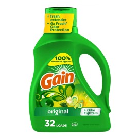Gain + Aroma Boost Laundry Detergent Liquid Soap, Original, 32 Loads 46 Fl Oz