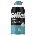 Gillette Foamy Shaving Cream, Sensitive Skin, 11 Ounce