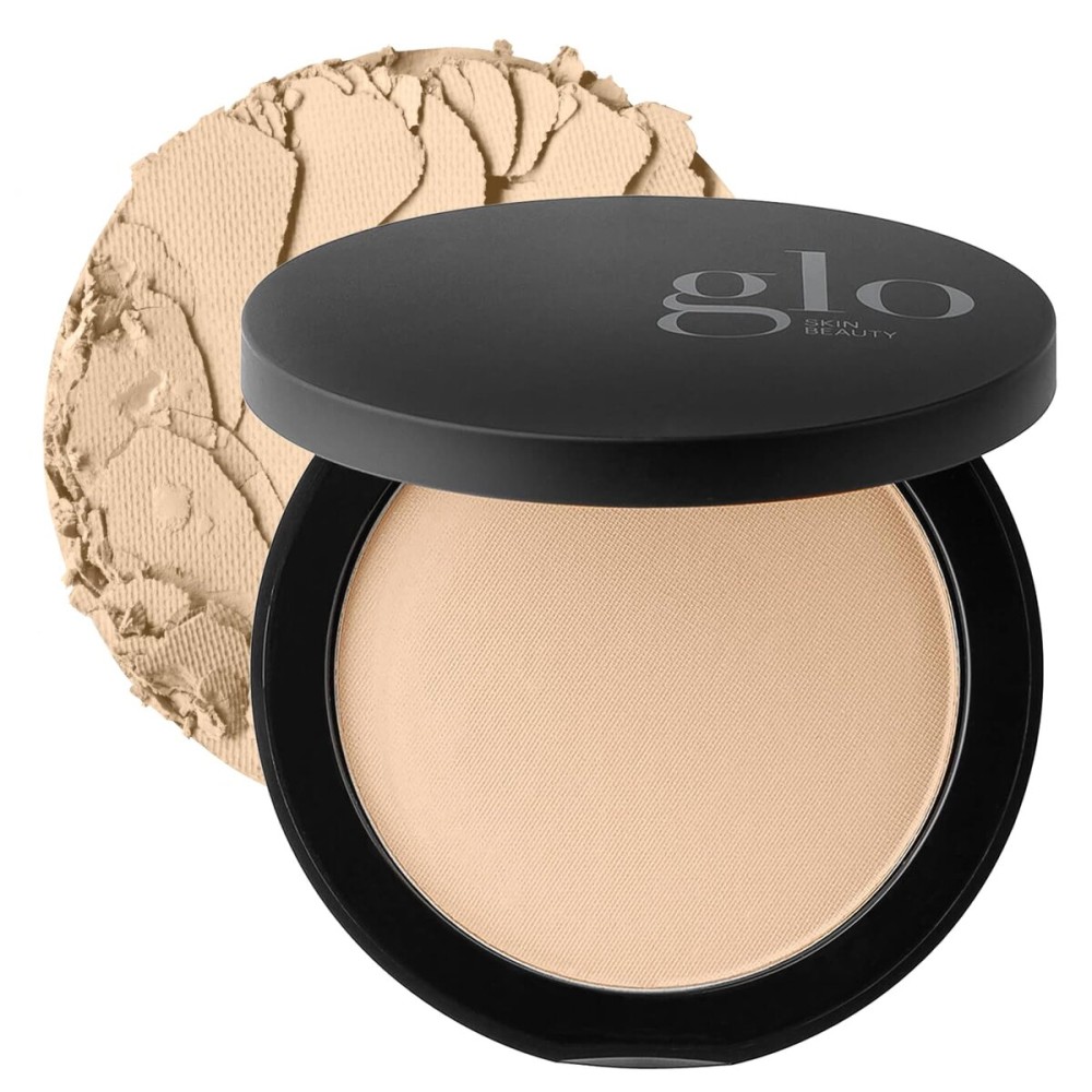 Glo Skin Beauty Pressed Base Powder Foundation Makeup (Natural Light) - Flawless Coverage for a Radiant Natural, Second-Skin Finish
