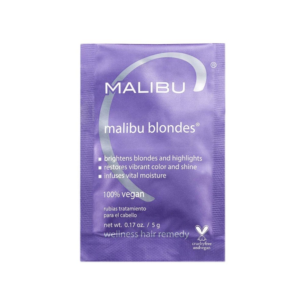 Malibu C Blondes Wellness Remedy - Removes Discoloration from Bleached, Highlighted or Natural Blonde Hair + Restores Vibrance and Shine with Vitamin C Complex (1 Packet)
