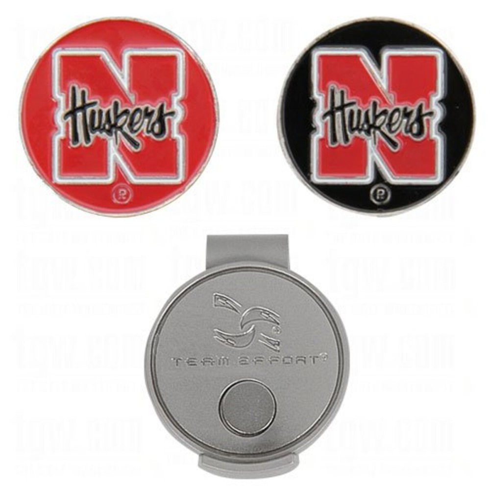 Team Effort Nebraska Cornhuskers Hat Clip & 2 Ball Markers