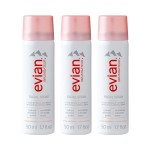 Evian Facial Spray 1.7 oz Travel Trio - Hydrating Mineral Water Mist for Face & Skin - Refreshes Makeup and Tones - TSA-Approved Mini Facial Spray to Hydrate and Refresh Skin Anywhere
