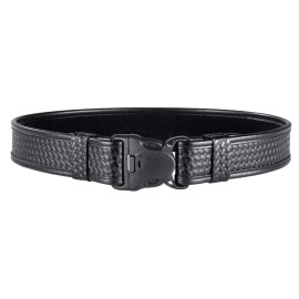 BIANCHI 7980 Duty Belt with Tri-Release Buckle, Fits 2 inch Belt Loop, Basket Weave or Plain Black, 24-28