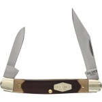 Old Timer 104OT Small Canoe 4.7in Stainless Steel Traditional Folding Pocket Knife with Clip Point and Drop Point Blades, Sawcut Handle, and Convenient Size for EDC, Camping, Hunting, and Outdoors
