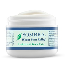Sombra Warm Pain Relief Gel, Warm Relief for Arthritis and Chronic Pain Pre-Workout Muscle Rub Vegan Formula Free of Artificial Fragrances, Dyes, NSAIDs, Wax, Petroleum, Alcohol - 8oz Jar
