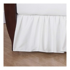 American Baby Company 100% Natural Cotton Percale Ruffled Crib Skirt, White, 52L x 28W + 13.5