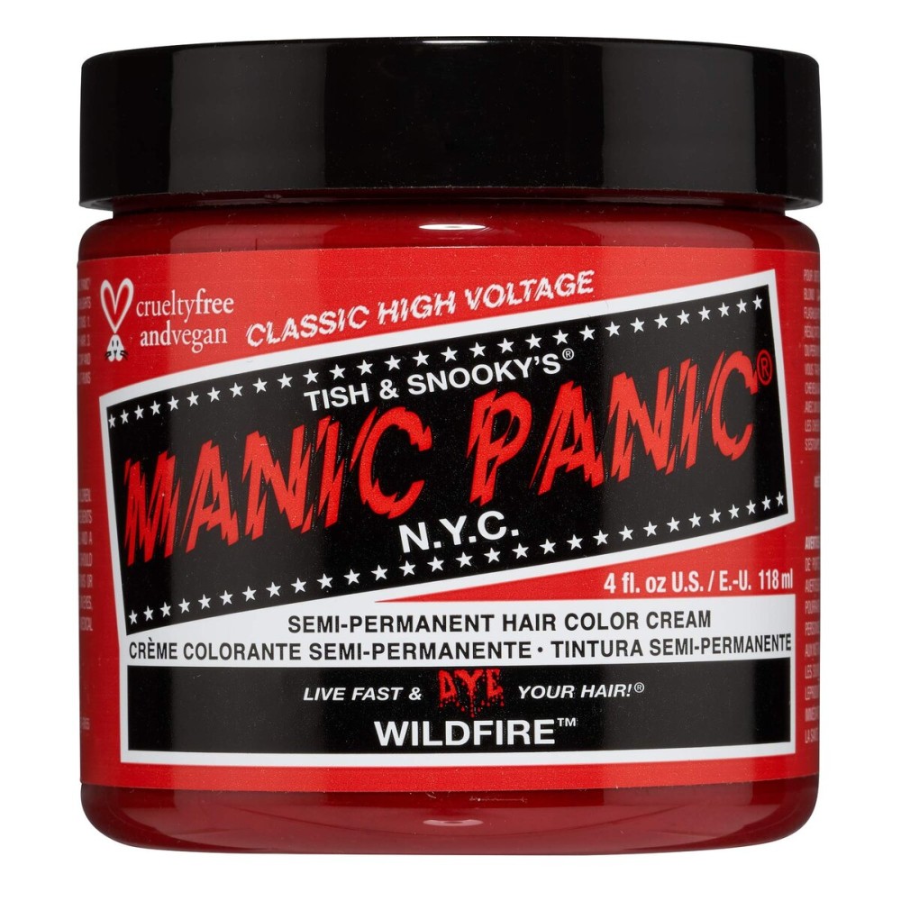 MANIC PANIC Classic Wildfire Semi Permanent Hair Color - Hot Reddish Orange Hair Dye for Women & Men That Lasts 4-6 Weeks - Vegan, Ammonia & Cruelty-Free - Create & Mix Custom Shades (4oz)