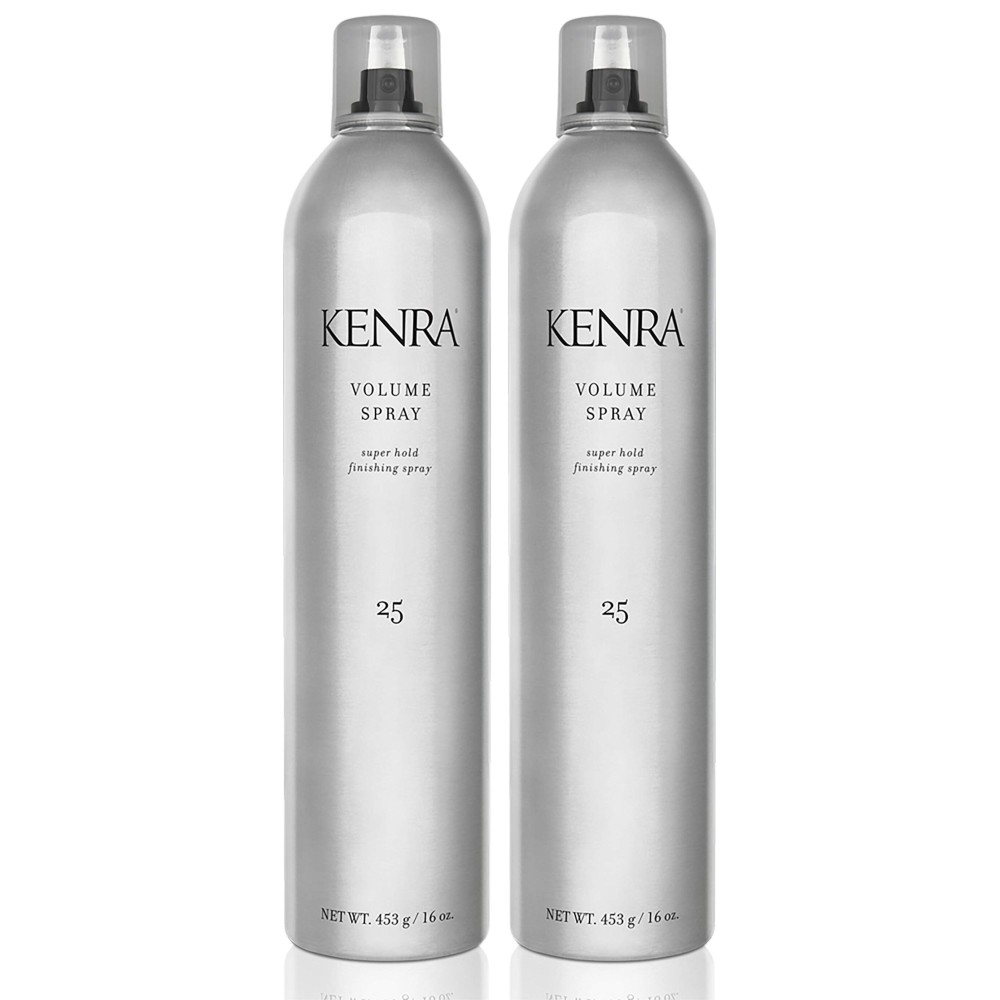 Kenra Professional Volume Spray 25 50% | Super Hold Finishing & Styling Hairspray | Flake-free & Fast-drying | Wind & Humidity Resistance | All Hair Types | 16 oz (2-Pack)