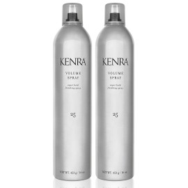 Kenra Professional Volume Spray 25 50% | Super Hold Finishing & Styling Hairspray | Flake-free & Fast-drying | Wind & Humidity Resistance | All Hair Types | 16 oz (2-Pack)