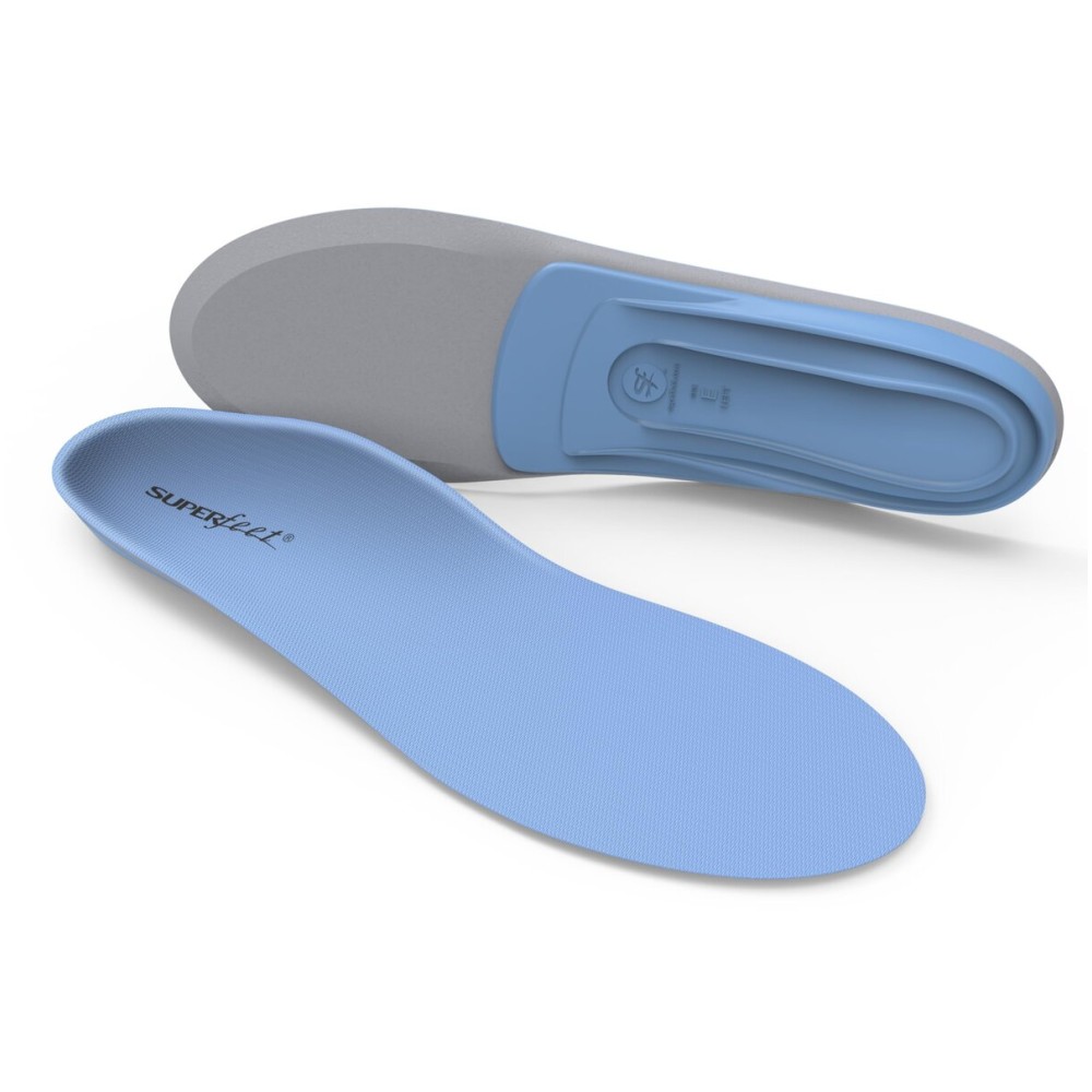Superfeet All-Purpose Support Medium Arch Insoles (Blue) - Trim-To-Fit Orthotic Shoe Inserts - Professional Grade - Men 5.5-7 / Women 6.5-11