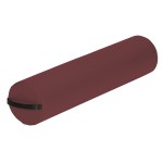EarthLite Massage Bolster Pillow Full Round - Durable, Easy to Clean 100% PU Upholstery incl. Strap Handle/Professional Quality CFC-Free/Back Pain Relief, Burgundy